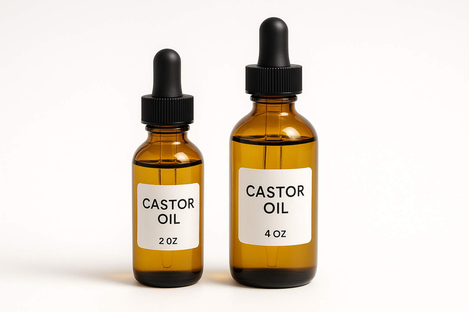2oz 4oz castor oil dropper bottle