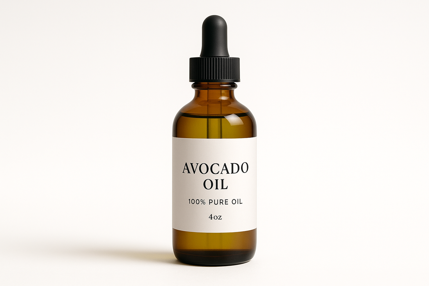 Avocado Oil - 100% Pure Oil 4oz dropper bottle with name label on it 