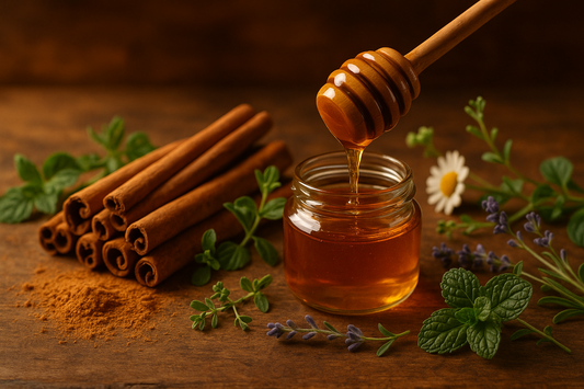cinnamon and honey herbs and honey