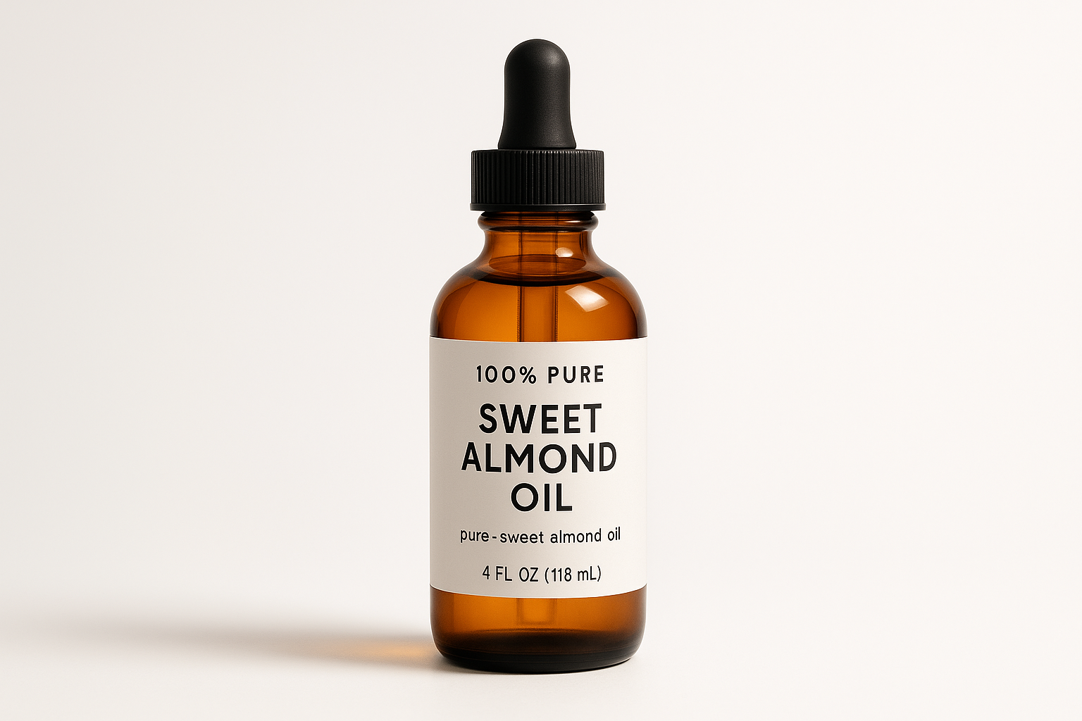 Sweet Almond Oil -  100% Pure Oil 4oz amber dropper bottle